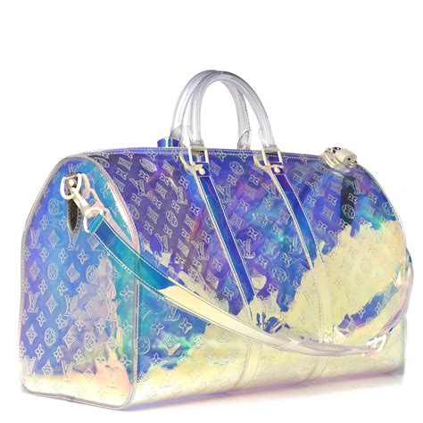 louis vuitton prism keepall monogram bandouliere 50 iridescent|Louis Vuitton 2019 Prism Keepall Bandouliére 50 Duffle Bag.